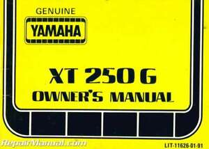 2016 yamaha xt250 owners manual