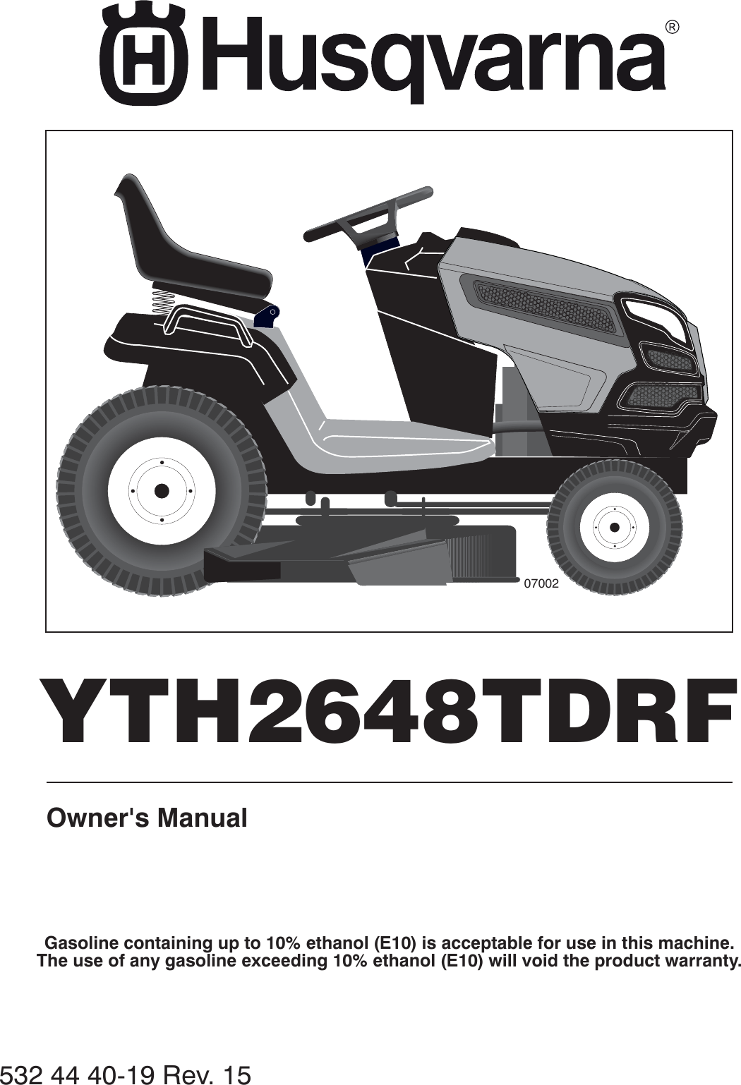 husqvarna lawn mower manual yth20k46