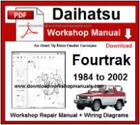 daihatsu feroza gearbox workshop manual