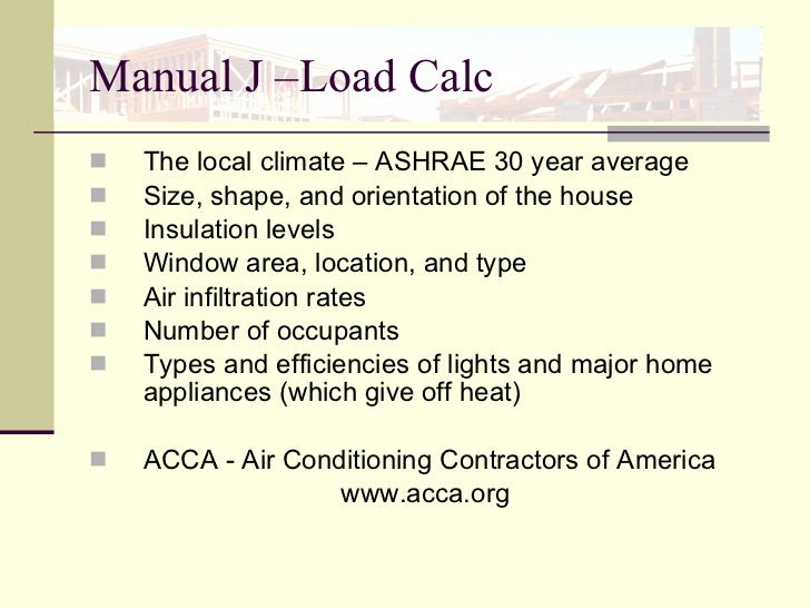 air conditioning contractors of america manual j