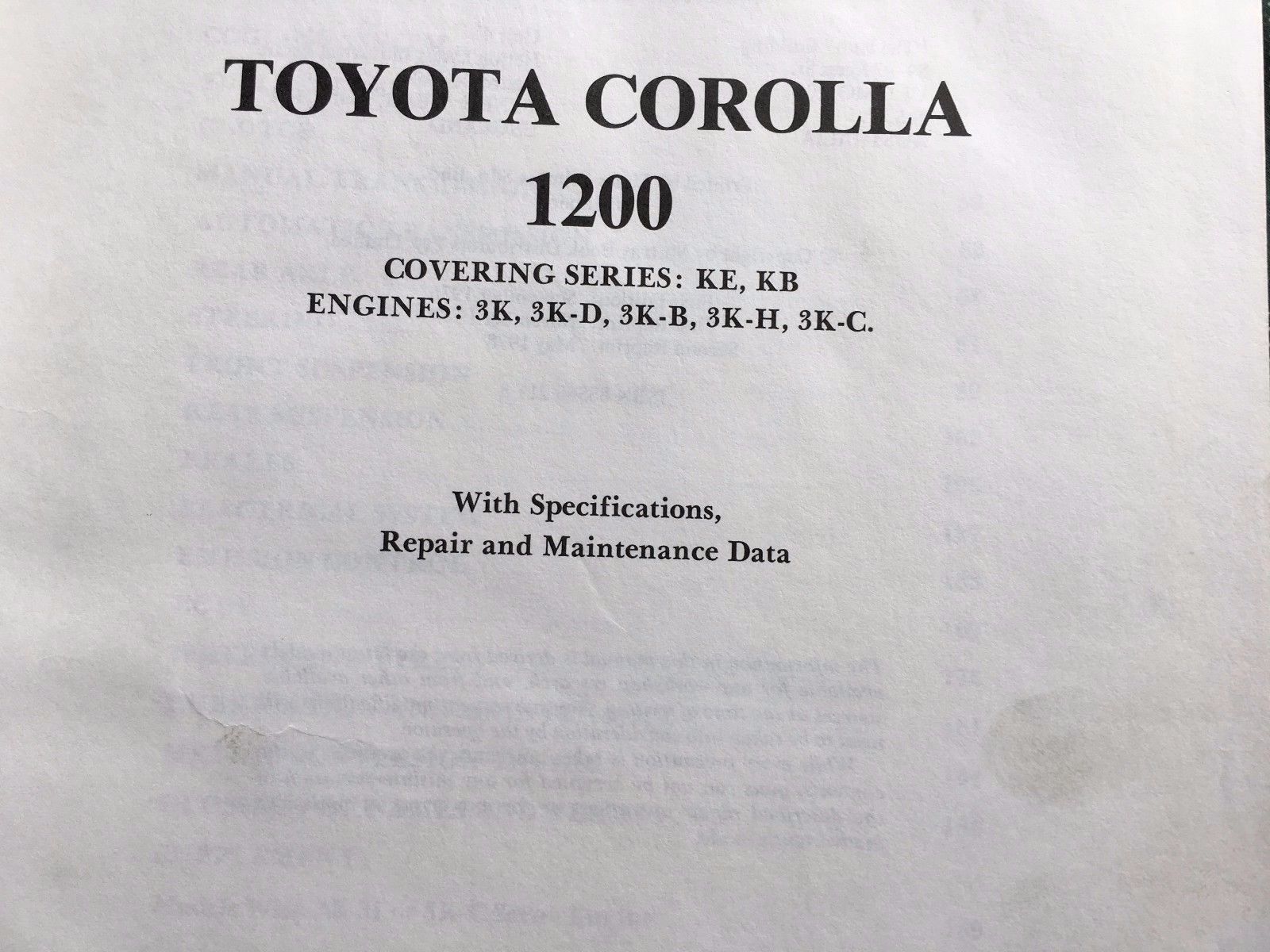 toyota corolla gregorys manual 122