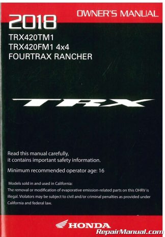 1984 honda fourtrax 250 manual