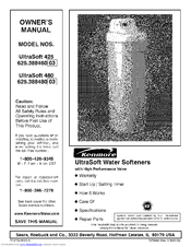kenmore 420 water softener manual